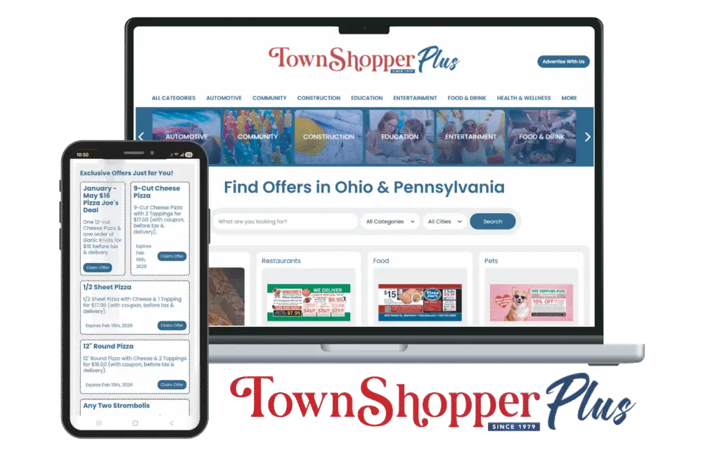 Town Shopper Plus print and digital advertising